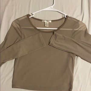 Tan crop top